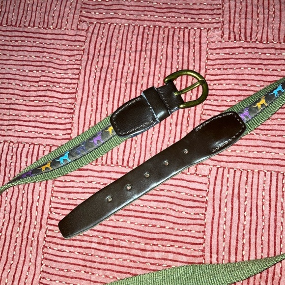 Joules Green Belt with Colorful Dog Patterns “safari belt” - Picture 6 of 10